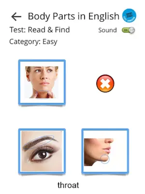 Learn Body Parts in English android App screenshot 2