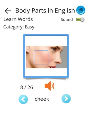 Learn Body Parts in English android App screenshot 4